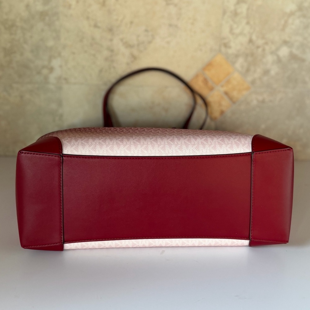 Michael Kors Eva Large Tote Shoulder Bag + 1 Pouch MK Ombre Cherry - Picture 7 of 15